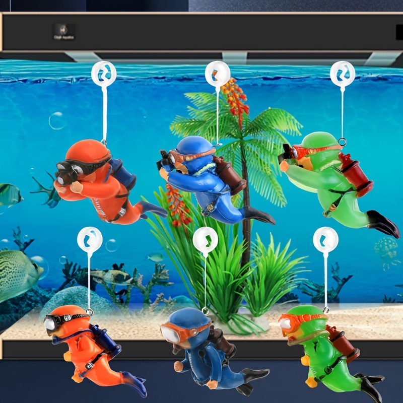 Décoration aquarium - accessoires - plongeur - flottant - rigolo