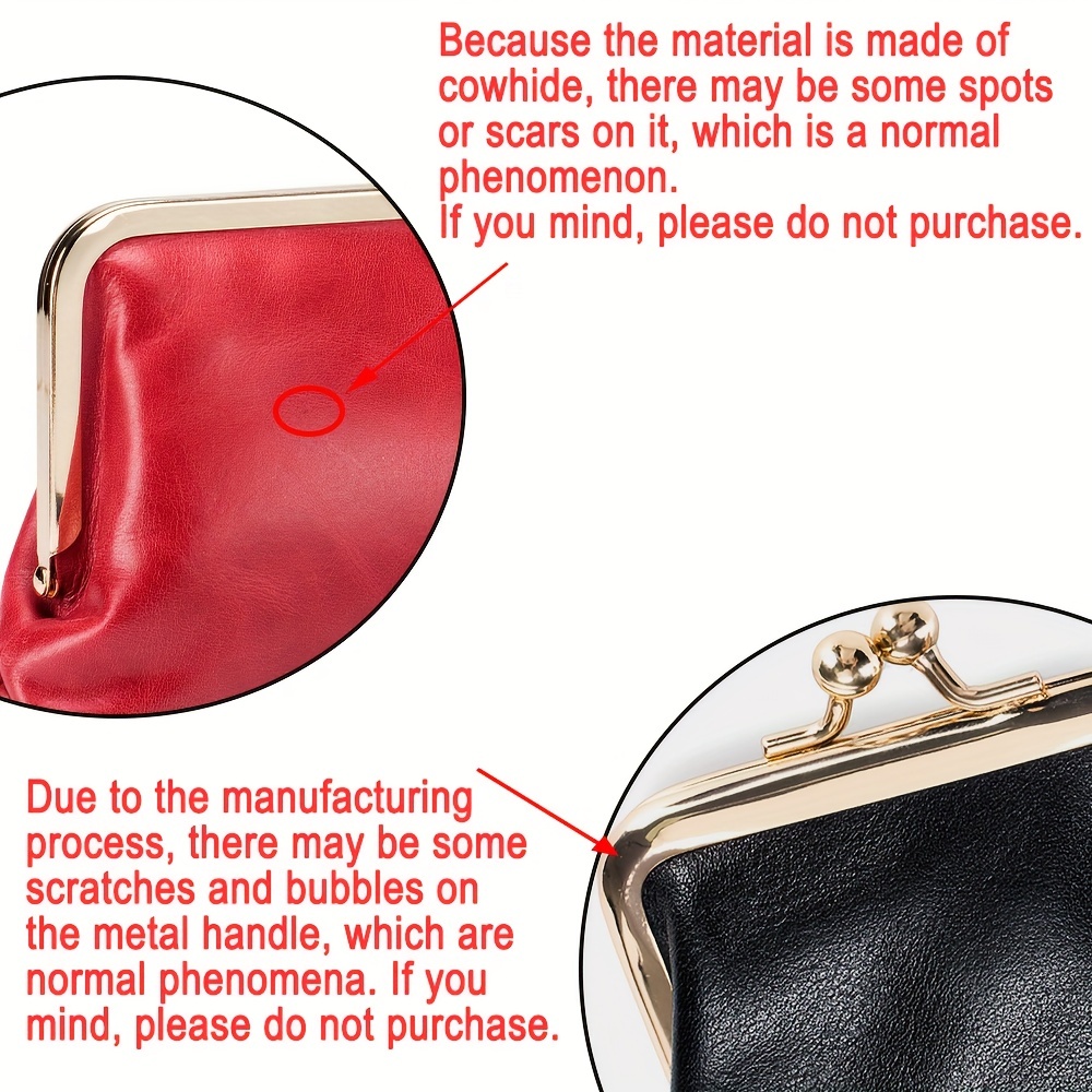 Double Clip Coin Purse For Women Solid Color Small Clutch Wallet Portable  Storage Bag, Today's Best Daily Deals