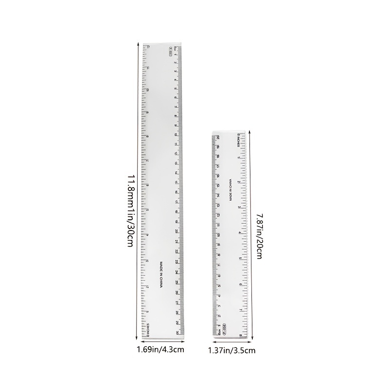 Ruler / High Class Plastic Ruler / Long (30cm) / Short (15cm)