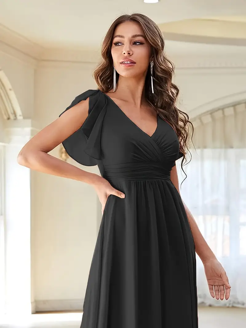 black chiffon dress