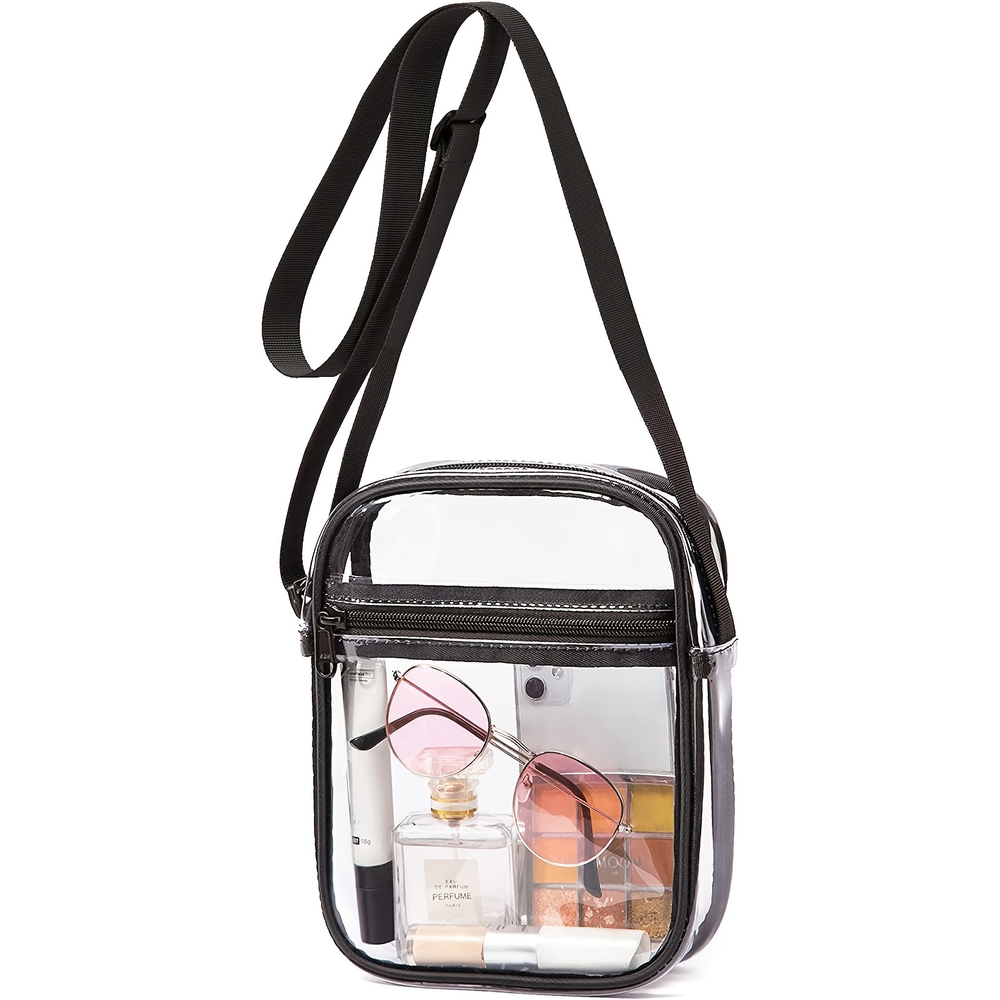 Tote Bag Women Transparent Handbag Zip Purse PVC Stadium Security