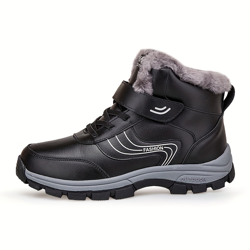 Men's Black Sneakers with Black Eco-Fur