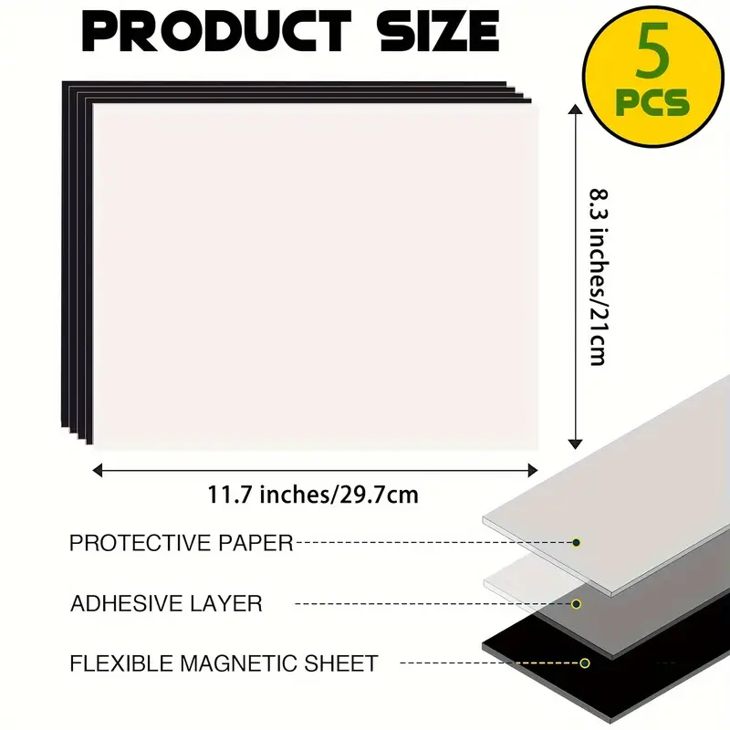 Adhesive Magnetic Sheets Adhesive Backing 16mil Flexible - Temu