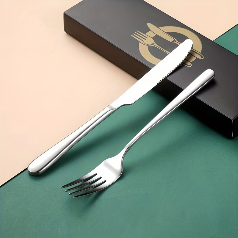 Stainless Steel Flatware Set Knife Fork Spoon Set Travel - Temu