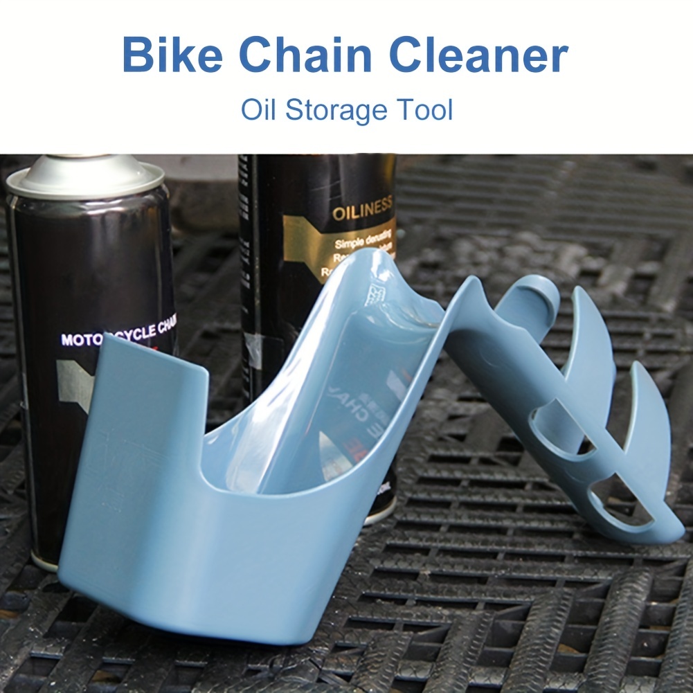  Caja de herramientas de almacenamiento de aceite de cadena de  bicicleta de motocicleta, aceite de limpieza de cadena, a prueba de  salpicaduras, agente de limpieza de cadena, herramienta antipulverización,  limpiador de