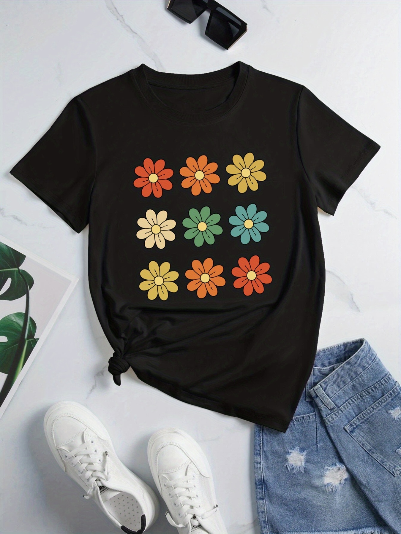  BASICS - Camiseta de manga corta de verano para mujer (color  blanco, talla S) : Ropa, Zapatos y Joyería