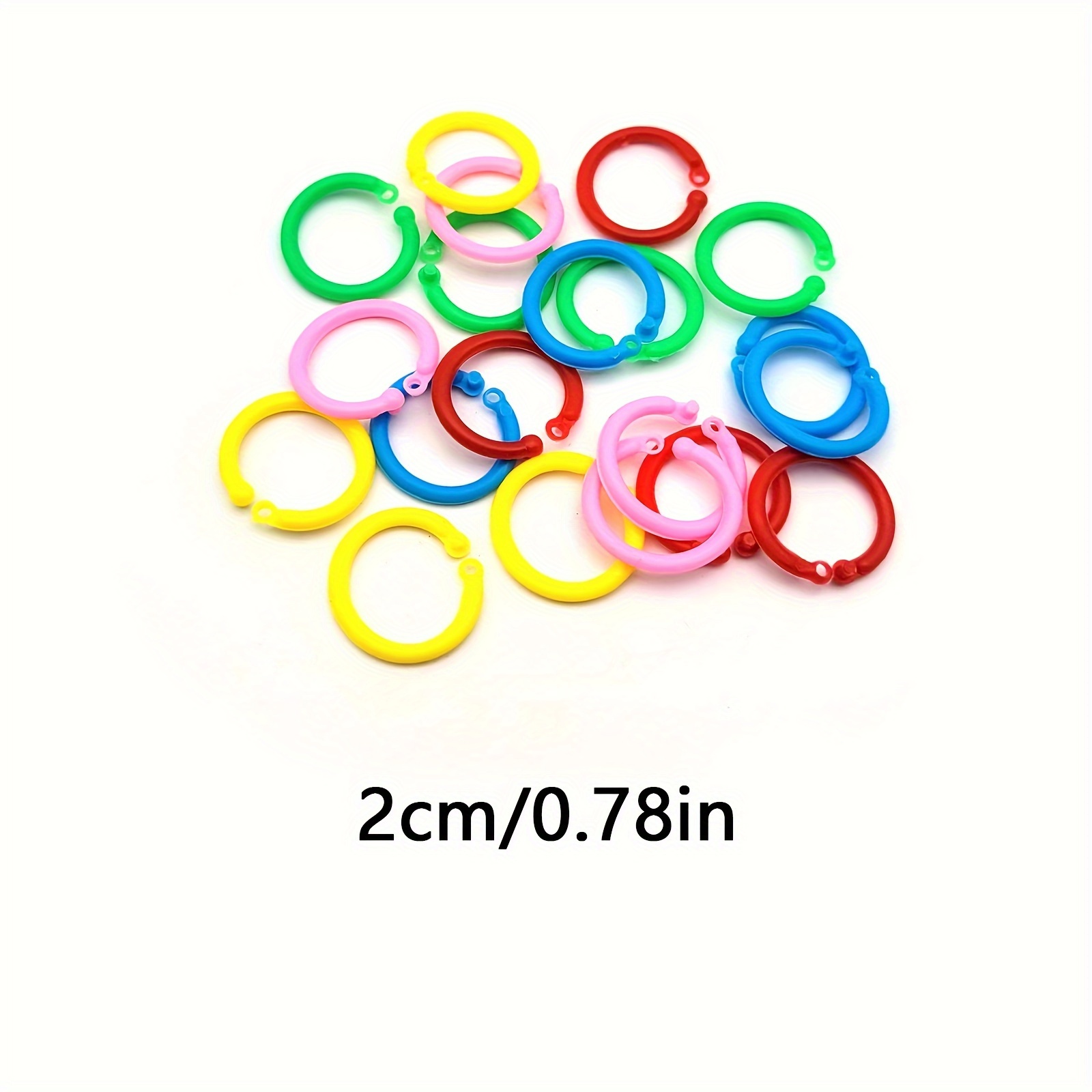50pcs Plastic Binder Rings Plastic Loose Leaf Rings Plastic Book Rings Flexible For Cards, Document Stack And Swatches Organization School Home, Or Office Use