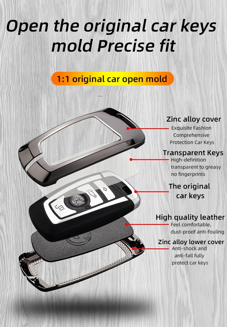 AutoschlüSsel Schutz SchlüSselanhäNge Leder-Schlüsselanhänger-Hülle Für  Geely Coolray Atlas Gs Vision X6 GC9 GehäUse Key SchlüSselkappen (Farbe :  A) : : Auto & Motorrad