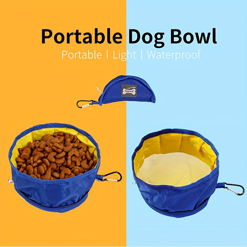 Large Dog Bowl Set, Portable Food/Water Dishes for Pets