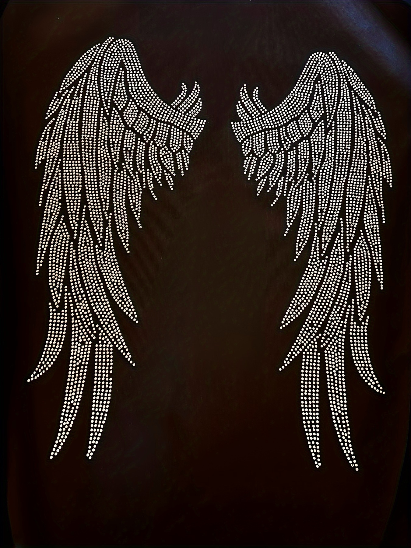 sports and more of las vegas Black & Silver Rhinestone Angel Wings