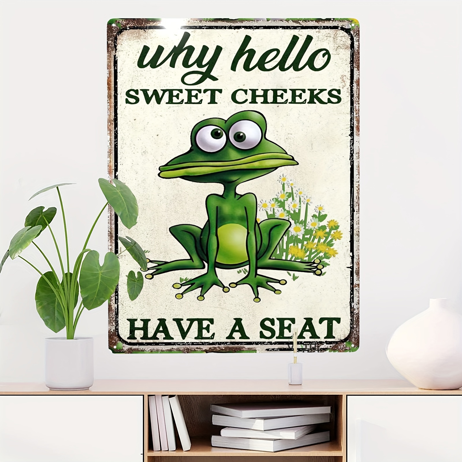 Frog Sign Decor Metal Sign Cute Frog Gifts Frog Lovers Women - Temu Canada