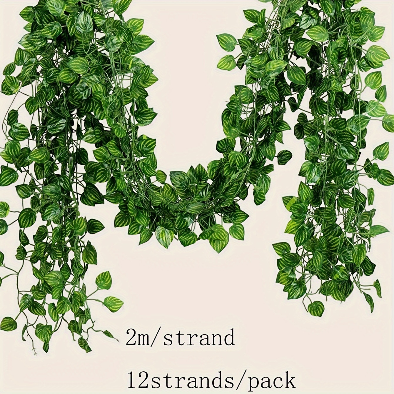 Artificial Plant Green Ivy Leaf Garland Silk Wall Hanging - Temu