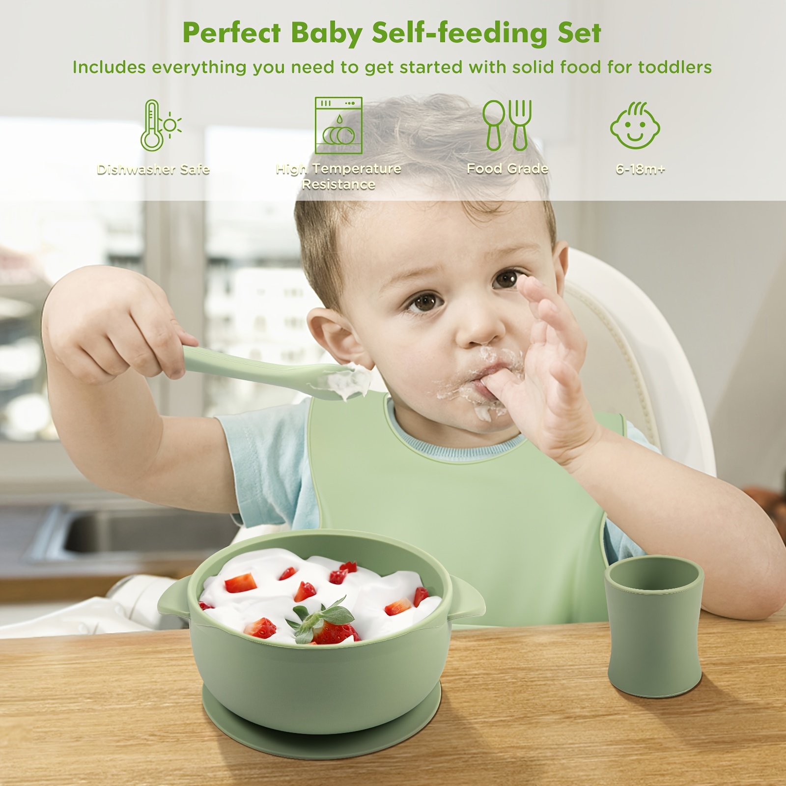 9pcs Baby Feeding Setweaning Starter Set Includes Suction Bowls