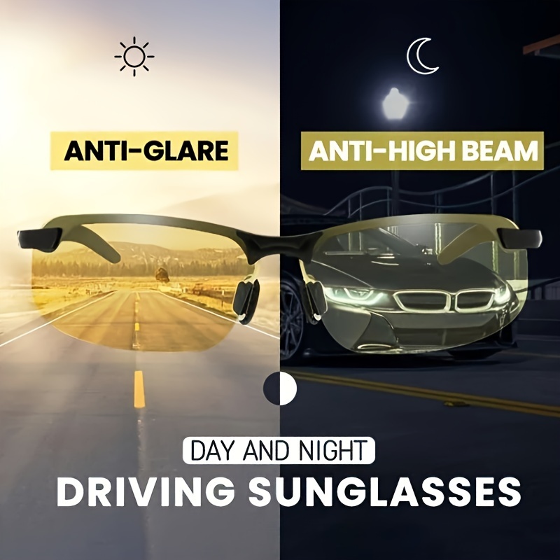 Day Night Driving Glasses- Anti-Glare Night Vision Glasses Men