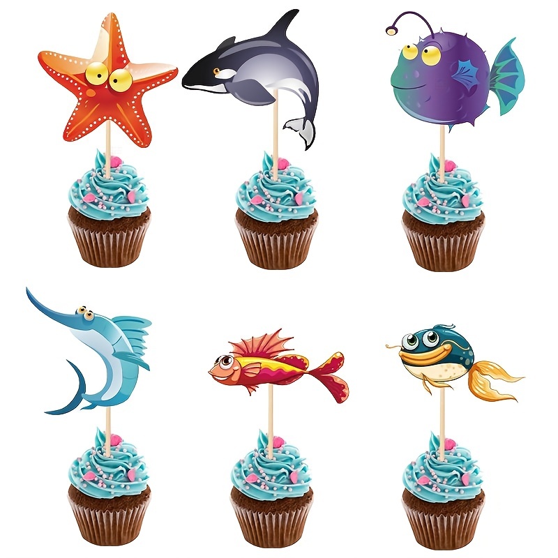 Marine themed Cake Topper Set Perfect Kids' Birthday Parties