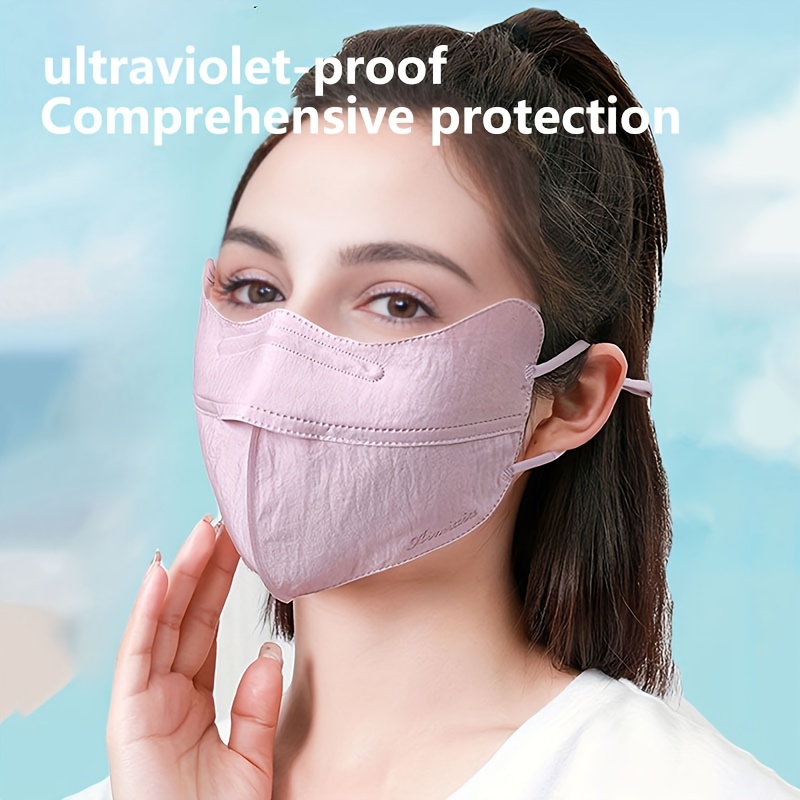 Ice Silk Face Mask Sun Protection Reusable Breathable - Temu Australia