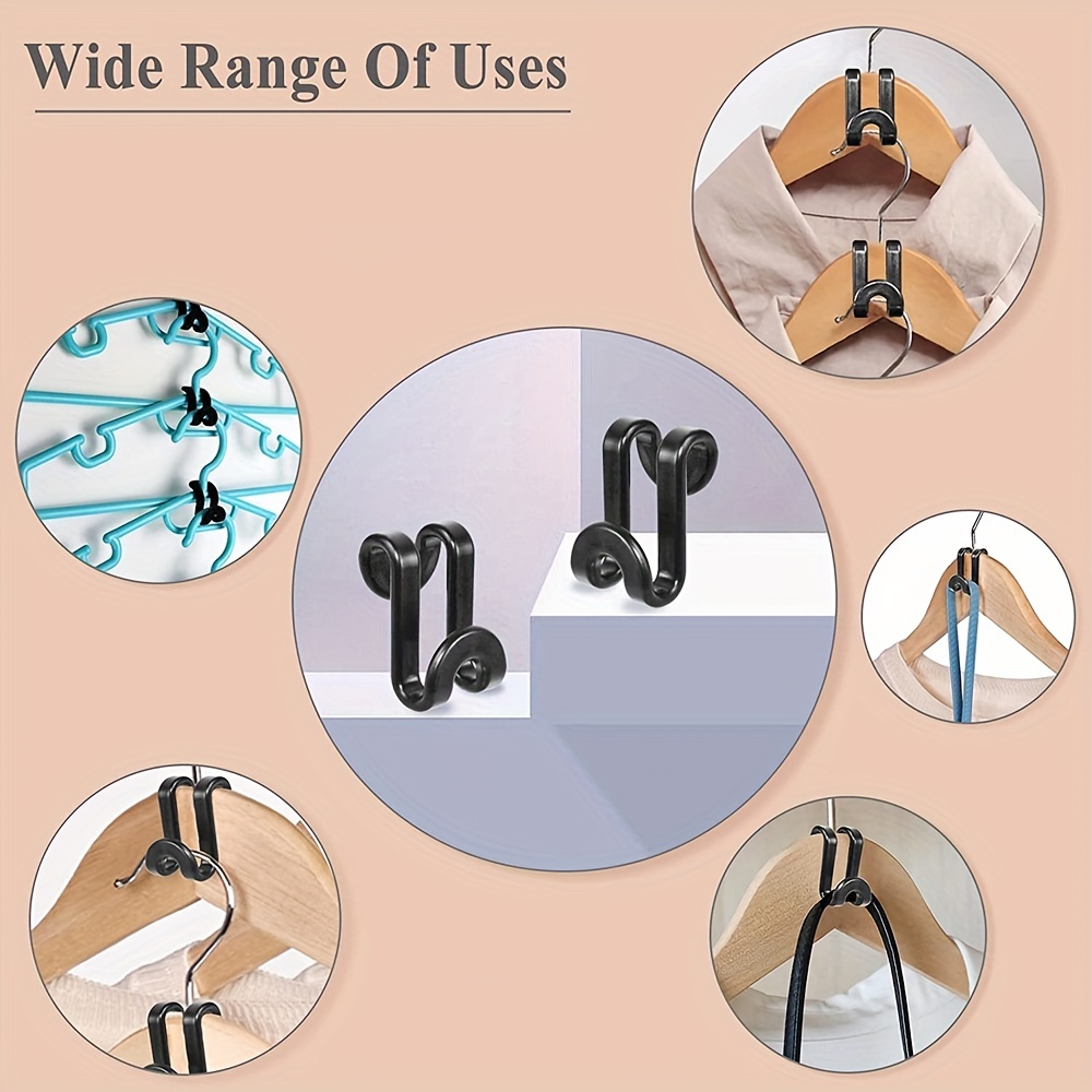 Clothes Hanger Connector Hooks, Cascading Clothes Hanger Hooks, pace Saving  Series Multi-Function Multi-Layer Wall Chest Hanger Hook(12 Pcs)