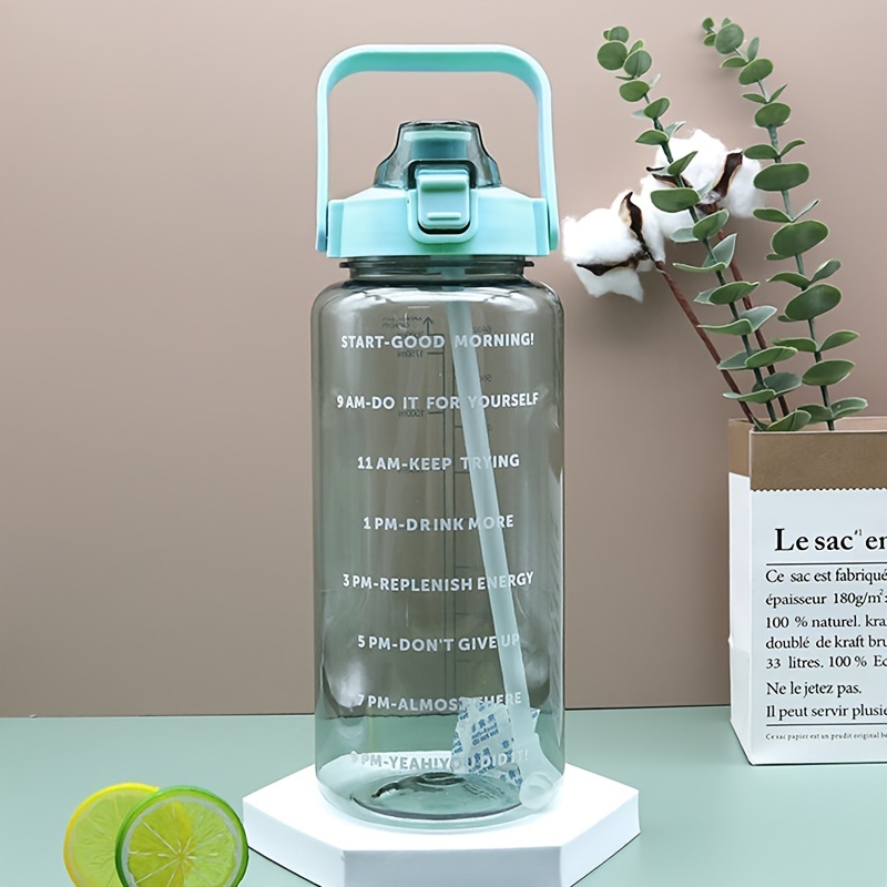 Simple Time Scale Cup Clear Plastic Cup Fashion Sports Water - Temu