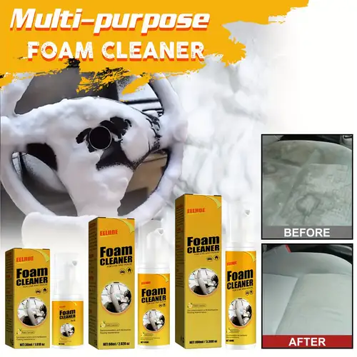 Foam Cleaner for Car, Foam Cleaner All Purpose, Multi Purpose Foam Cleaner,  Car Magic Foam Cleaner for Car and House Lemon Flavor (30ml, 3pcs)