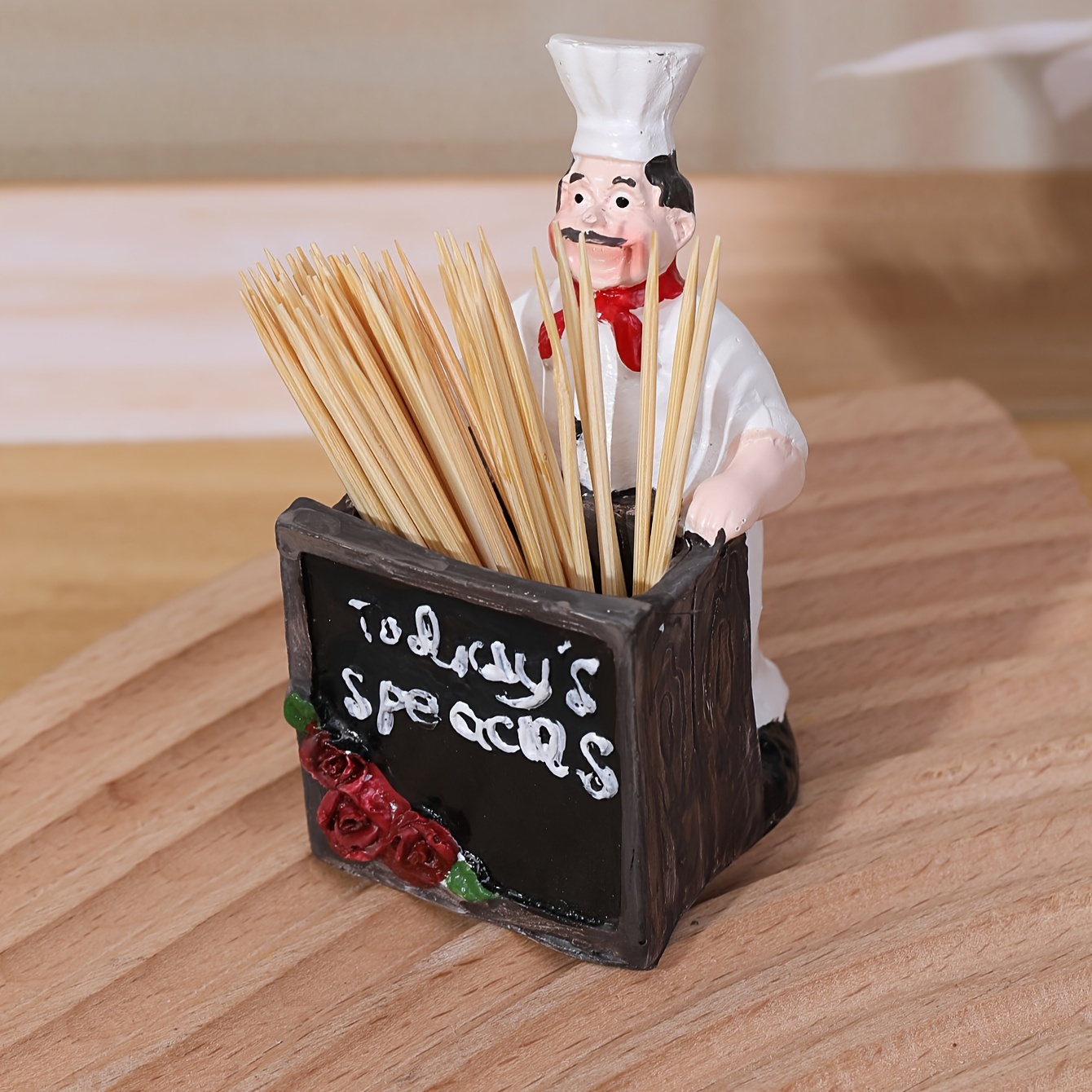 Image of Chef-inspired Chalkboard Holder - Resin, No Power Needed, Home Decor & Parties