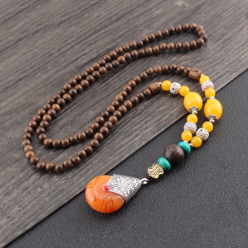 Black Onyx Knotted 108 Mala Beads Necklace Prayer Meditation