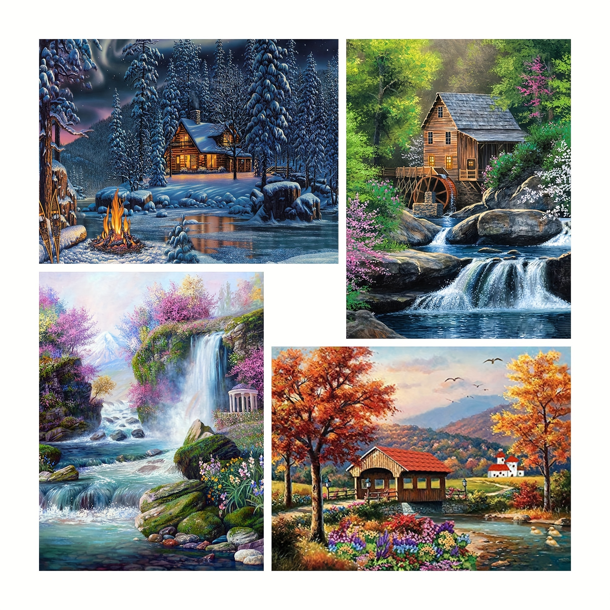 6pcs Paint By Number Kits For Adults, 20x30cm/8x12inch, Diy Abstract Houses  Easy Oil Acrylic Painting