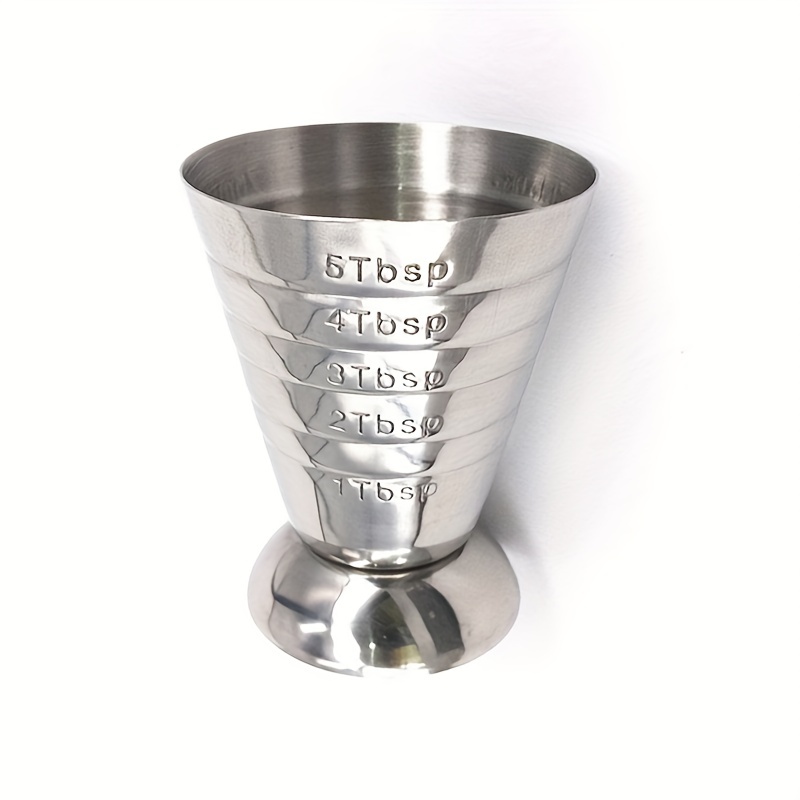 75ml Metal Measure Cup Drink Shot Ounce Jigger Bar Mixed Cocktail Beaker  NEW