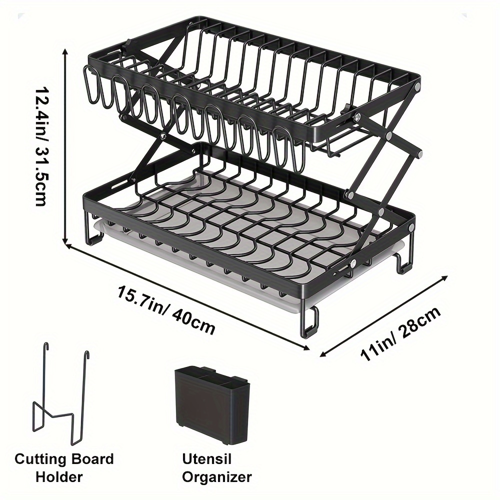 KINGRACK Scolapiatti, Scolapiatti da Appoggio, Scolapiatti Espandibile Di  Grande Capacità in Acciaio Inossidabile, Scolapiatti Antiruggine Con  Vassoio Estraibile Per Lavello, Bianco & Arancione : : Casa e  cucina