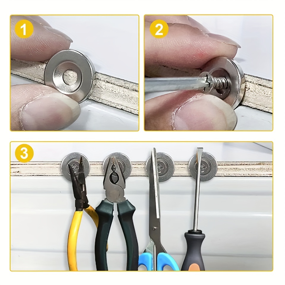 7pcs Strong Neodymium Magnets with Screws for Small Rings