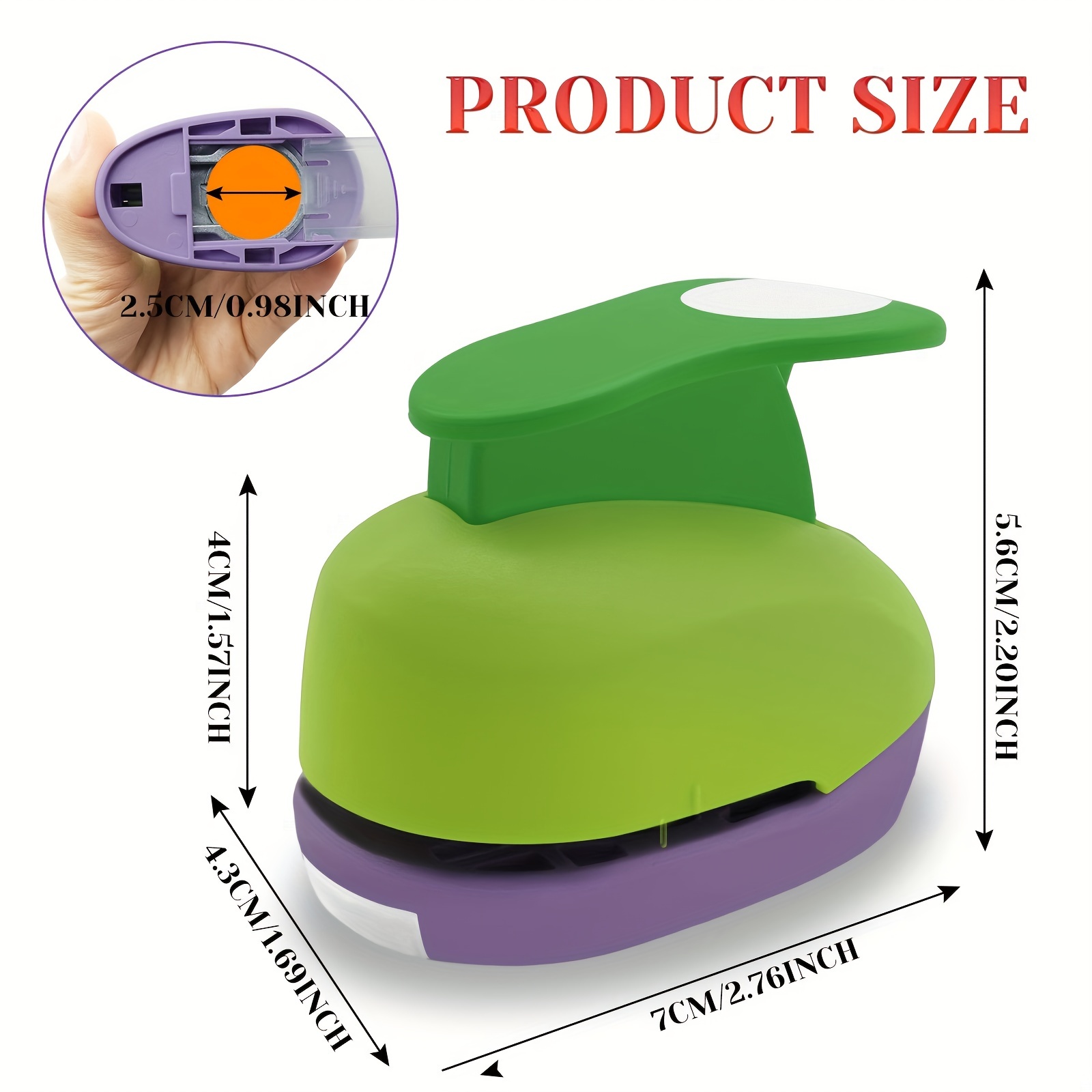Random Color 1in 2.5cm Big Circle Round Paper Craft Hole Punch