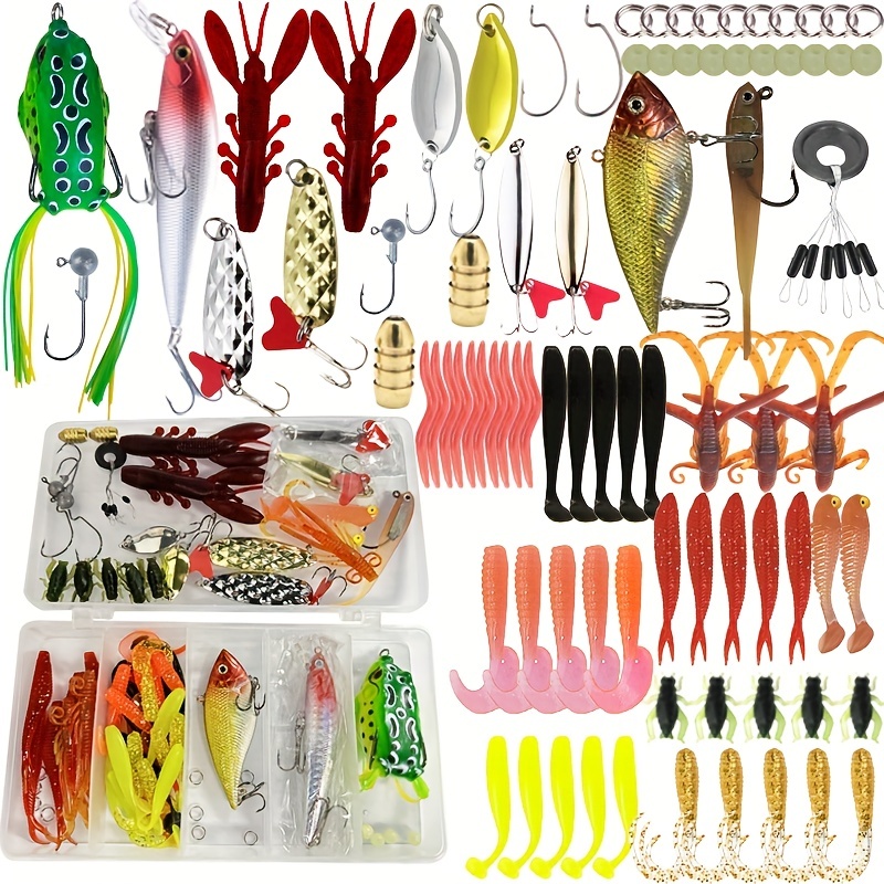 Kisangel 101 Pcs fishing lure kit freshwater lures dropshipping bait