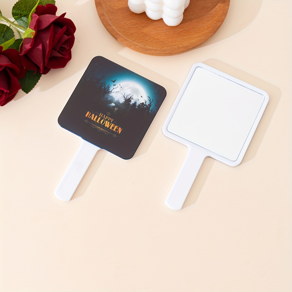 Bats & Moon Hand Mirror Makeup Vanity Mirror