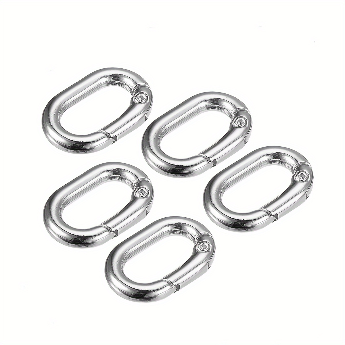 8pcs Spring O Ring Alloy Buckle Portable Hook Clip Keyring Diy