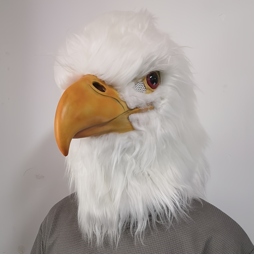 Adult Foam Realistic Printed American Bald Eagle Costume Mask Accessory