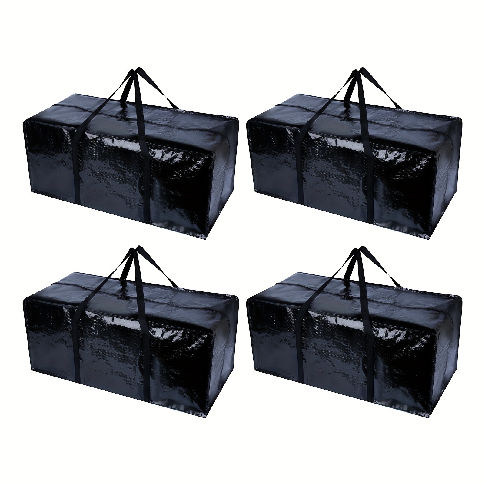 6Pcs Extra Large Moving Storage Bags Reusable Heavy Duty Zipper