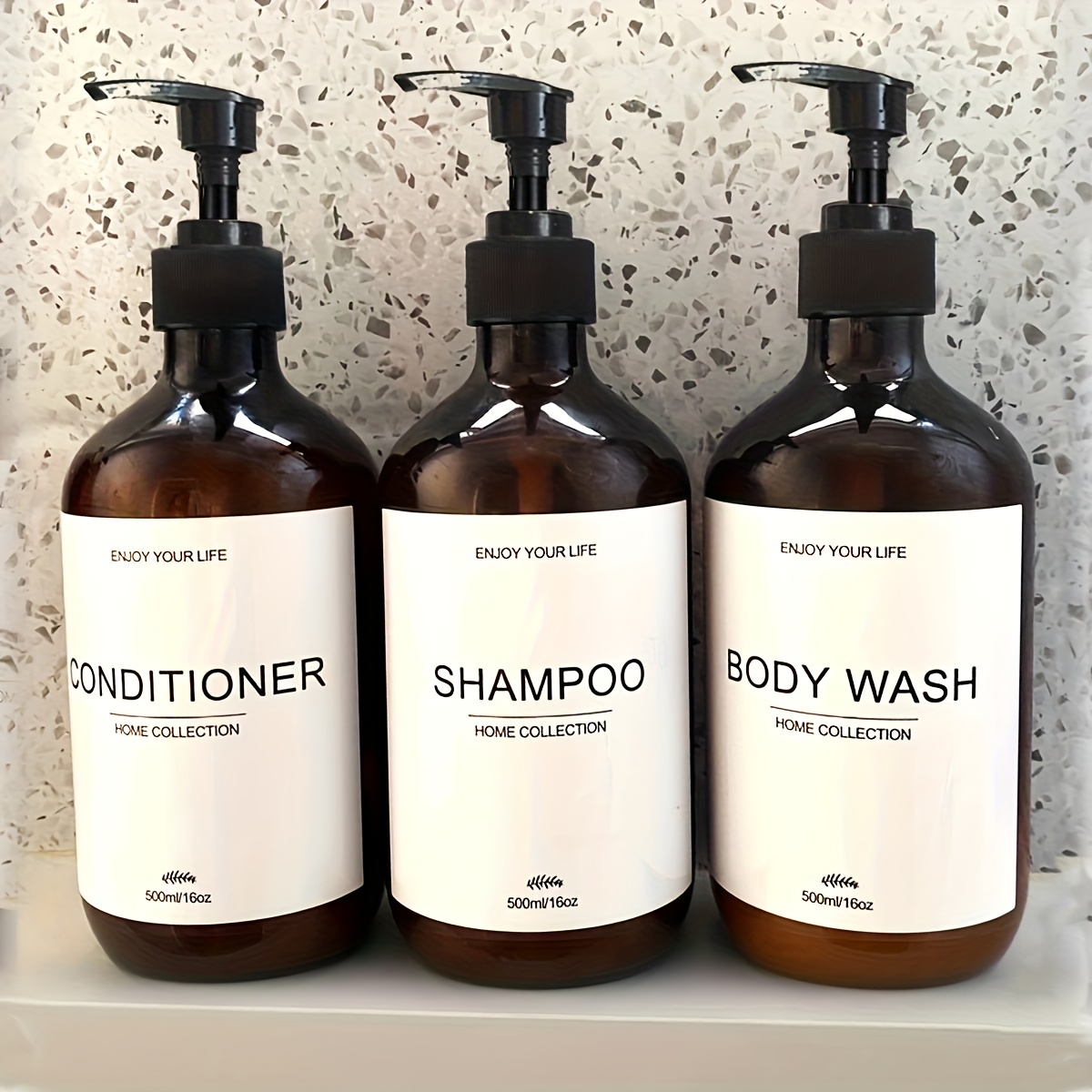 Refillable Shampoo Conditioner Body Wash Dispenser Bottles - Temu