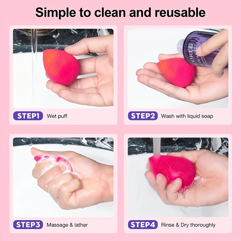  Beautyblender® Esponja de maquillaje original de Blender, Mezcla de bases líquidas, polvos y cremas, Aplicación sin rayas, Vegano,  libre de crueldad