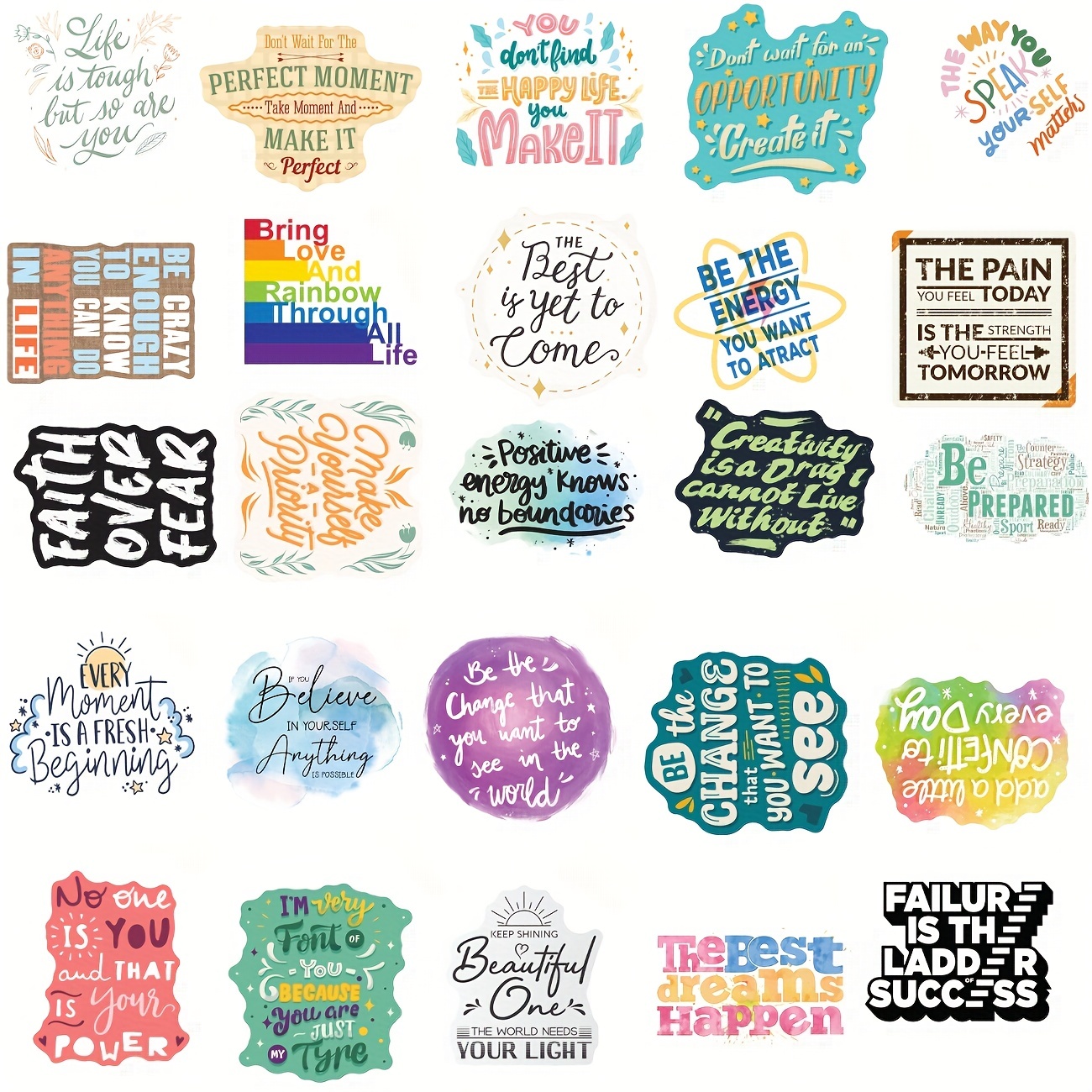200 Pcs Inspirational Stickers,Motivational Stickers,Vision Board  Stickers,Positive Stickers for Teens Adults,Stickers for Journaling,Journal  Sticker