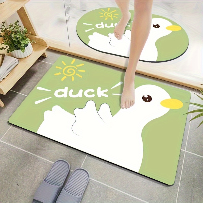 1pc Alfombra Baño Dibujos Animados Diatomita Barro Suave Mat