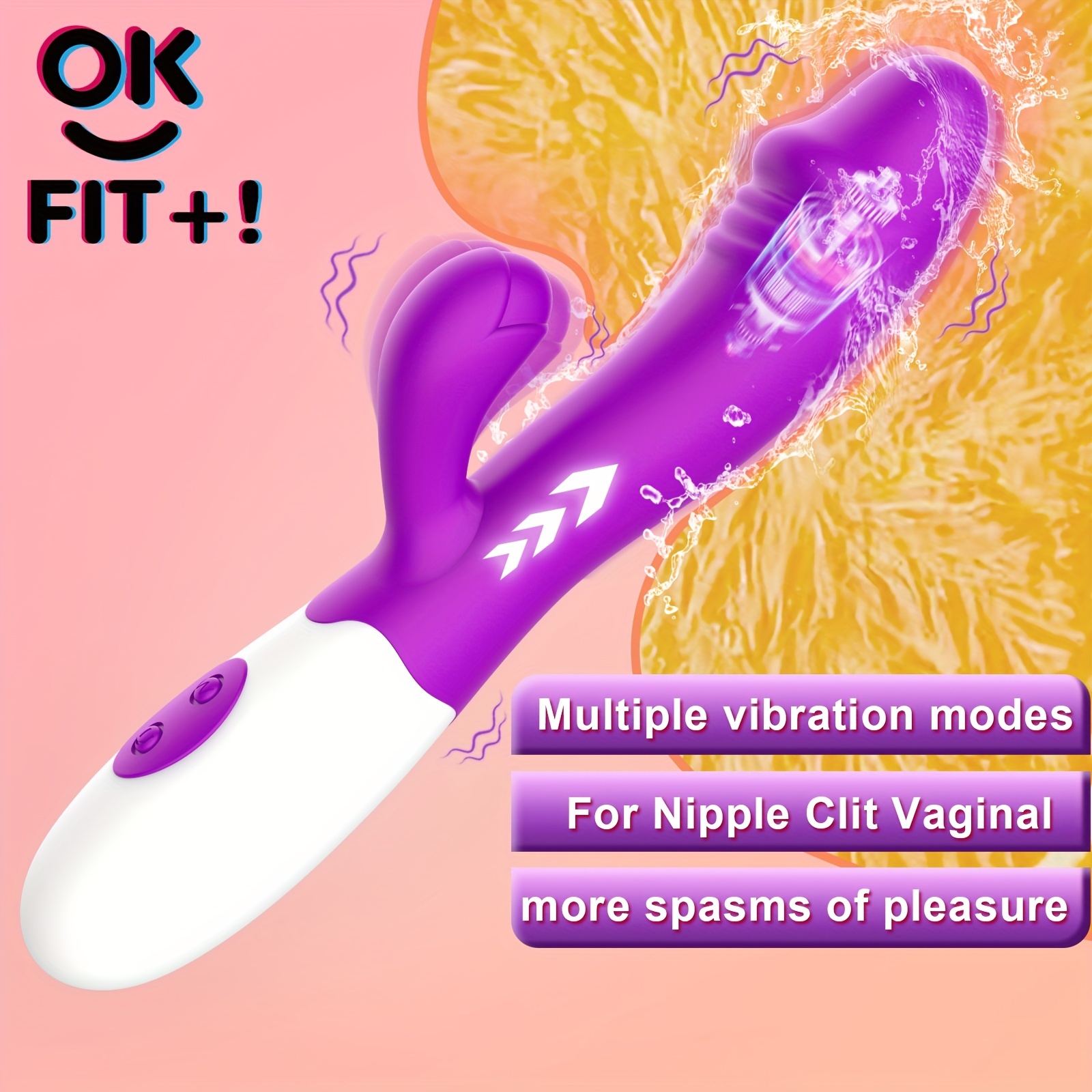 1pc G Spot Rabbit Vibrator Clitoris Stimulator Silicone Vaginal Anal Dildo Massager For Women Masturbation Powerful photo