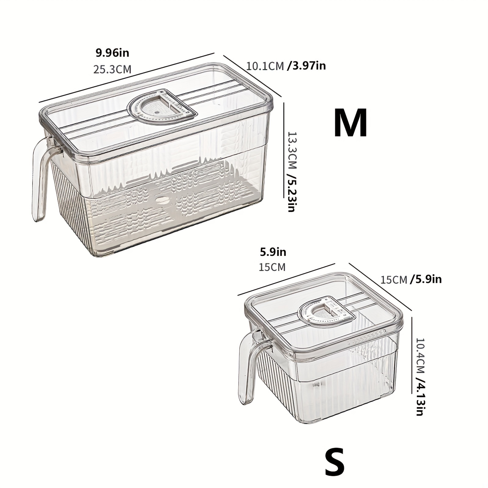 Timing Refrigerator Fresh keeping Boxes With Handle And Lid - Temu