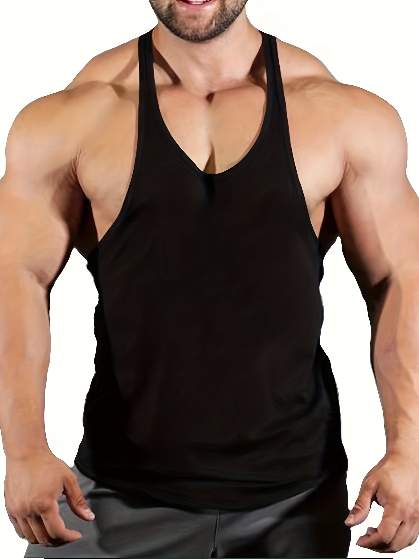 Men's Sleeveless Workout Sport Vest Quick Dry Athletic Tank - Temu