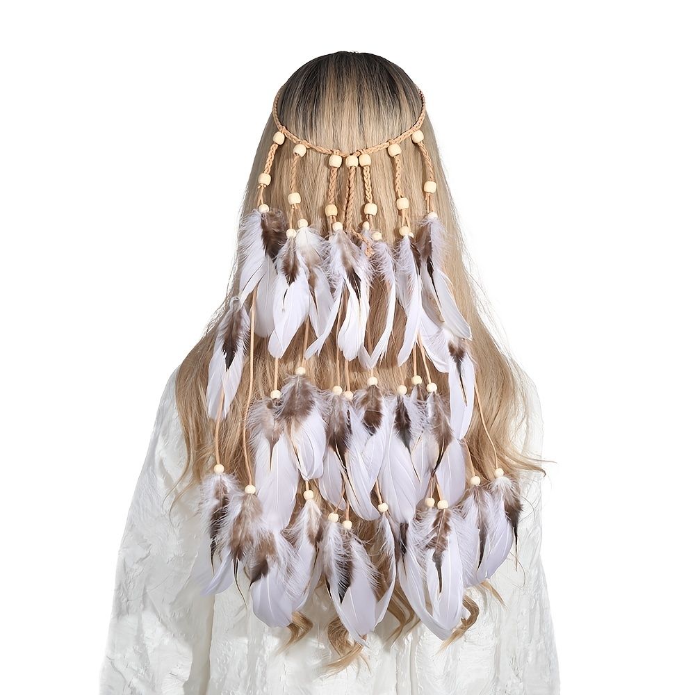 Feather Dreamcatcher Hair Accessories Bohemian Style Dreamcatcher Feather  Hair Headband Ladies Hair Accessories | Check Out Today's Deals Now | Temu