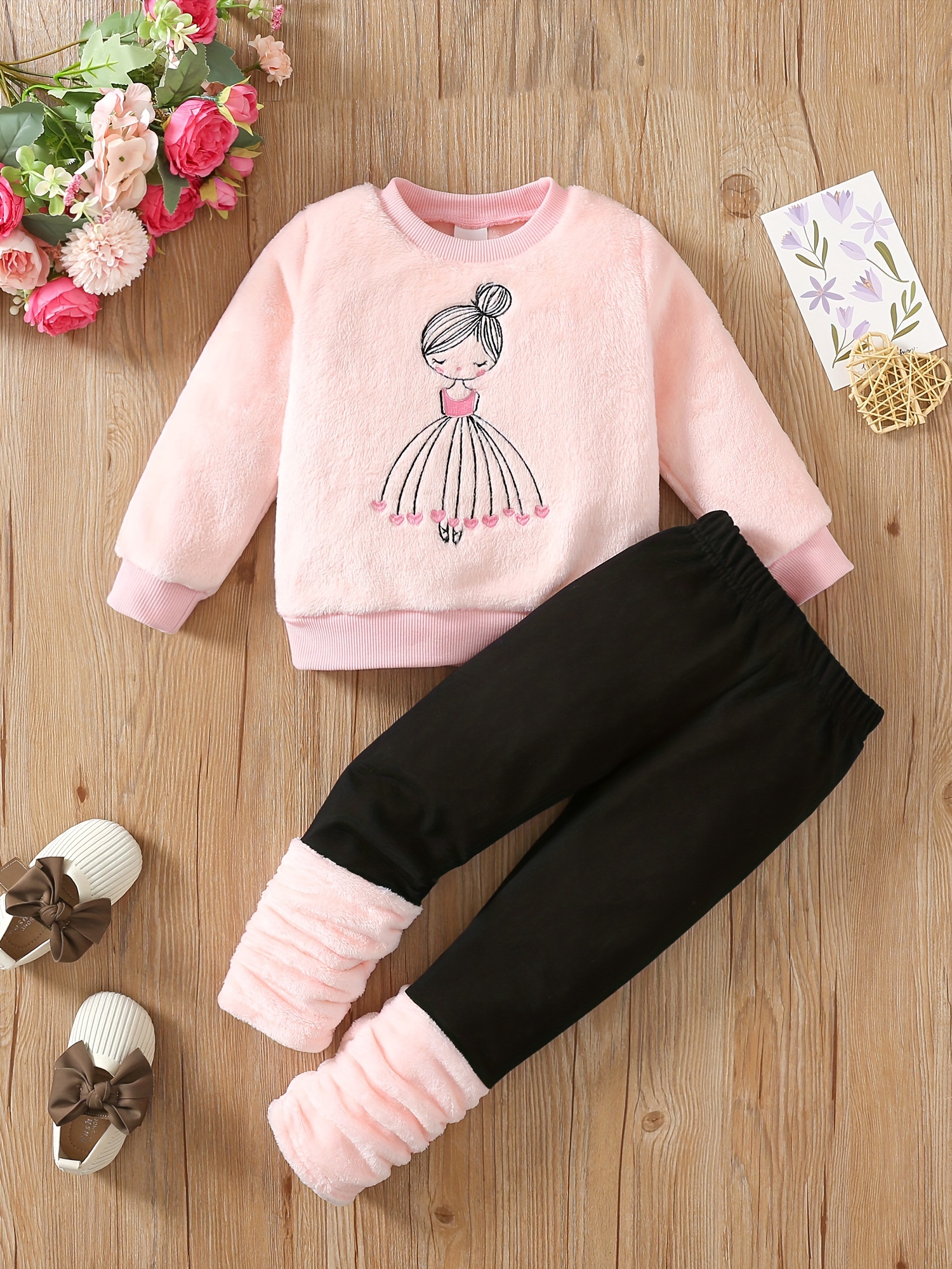 Toddler Girls Cotton Pants Suit  May Look Like Daddy - Temu