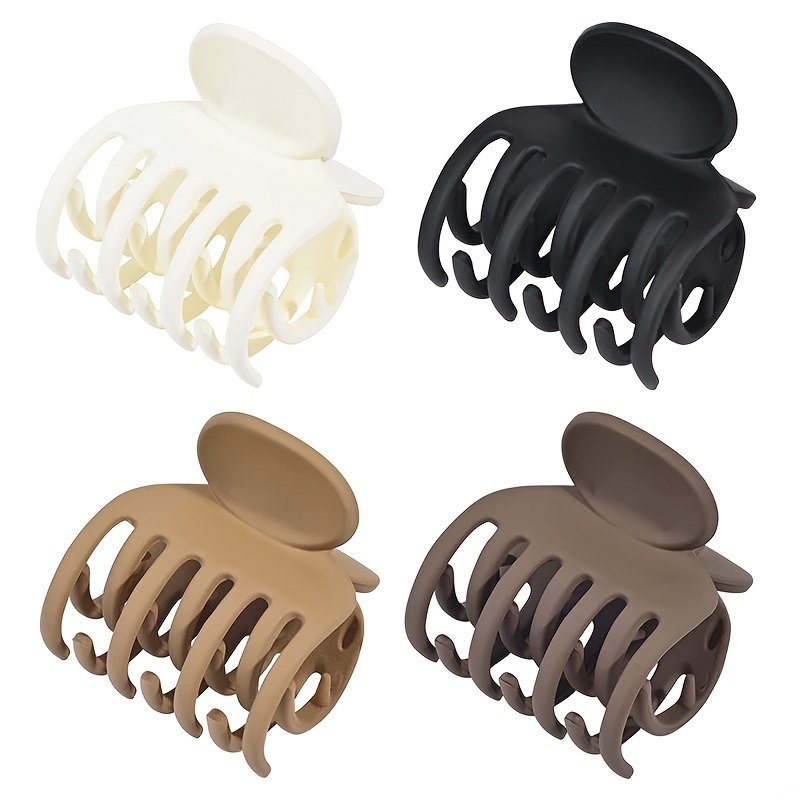 4pcs Small Hair Claw Clip Matte Non-slip Short Hair Accessories