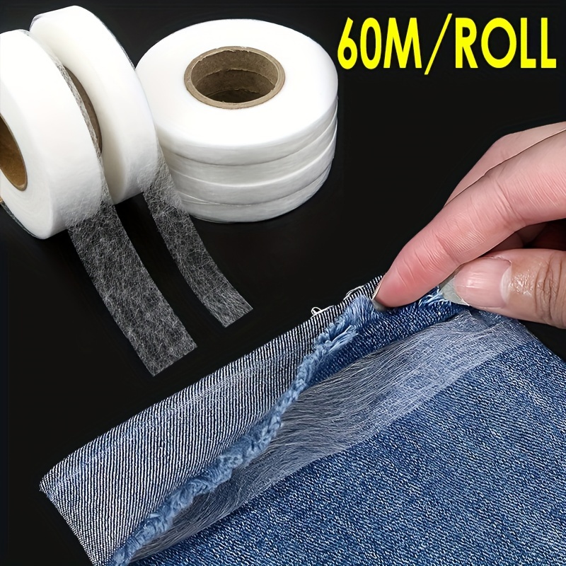 2362.2inch/Roll Double-sided Non-woven Interlining Adhesive Fabric Cloth  Iron On Hem Tape Interlining Web DIY Sewing Craft