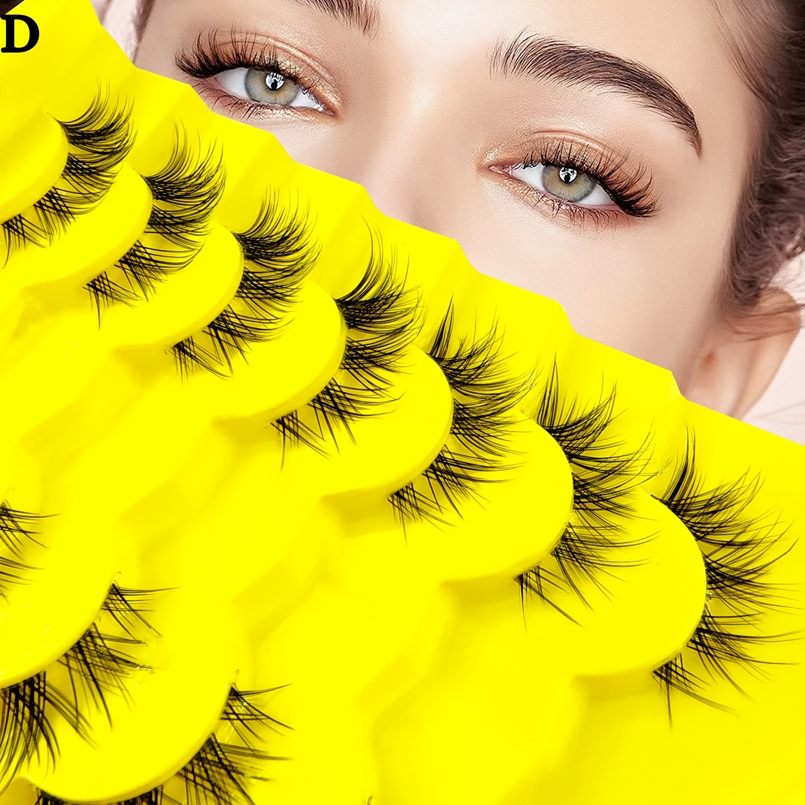 7 Pairs Cat Eye Lashes Curling Sexy DIY Extension Natural False Eyelashes