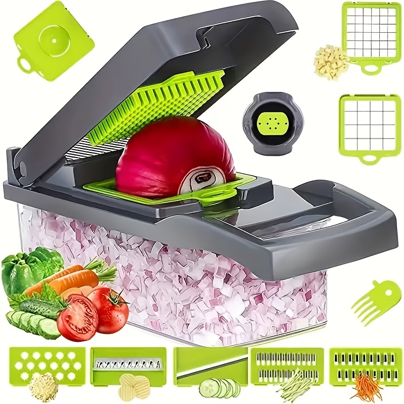 Vegetable Chopper, Multifunctional Fruit Slicer, Manual Food Grater, Vegetable  Slicer, Cutter With Container, Onion Mincer Chopper, Household Potato  Shredder, Kitchen Stuff, Kitchen Gadgets, Dorm Essentials, Back To School  Supplies - Temu