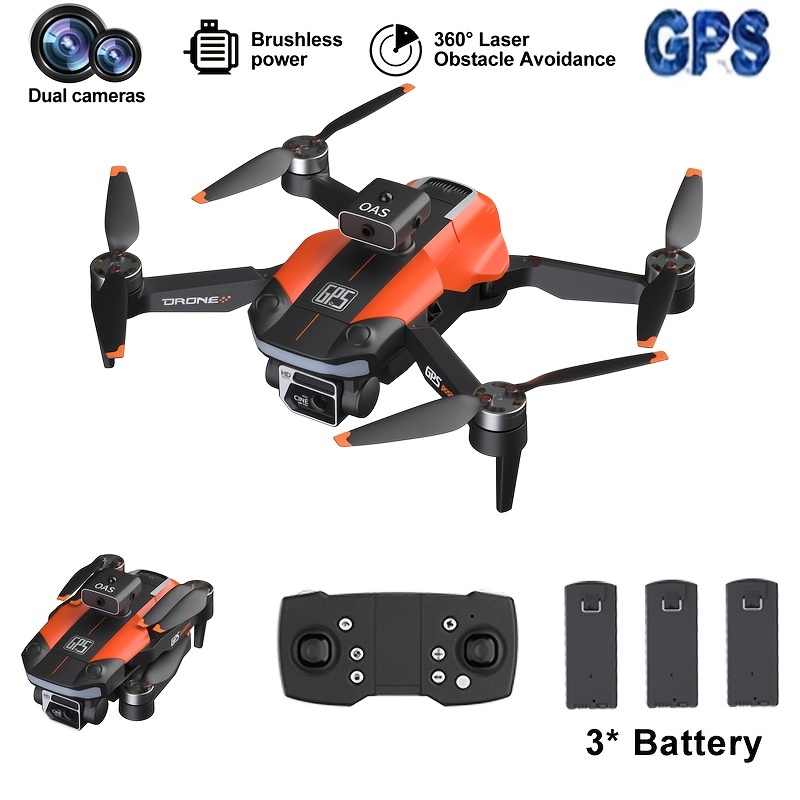 GPS Drone With Dual Camera Quadcopter - Brushless Power & Obstacle Avoidance