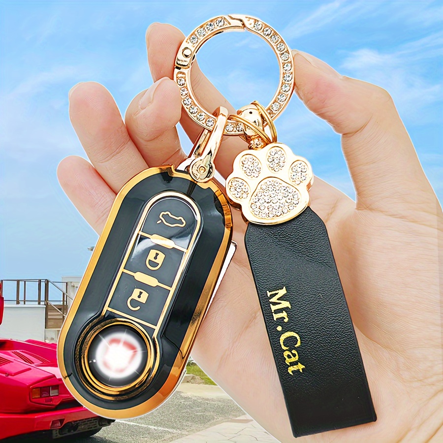 Coque de clé de voiture en TPU brillant compatible avec Fiat clés, 14,95 €